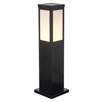 China Iron Waterproof Solar Led Pathway Bollard Light Outdoor Decorative Stake Square Solar Led Light for sale