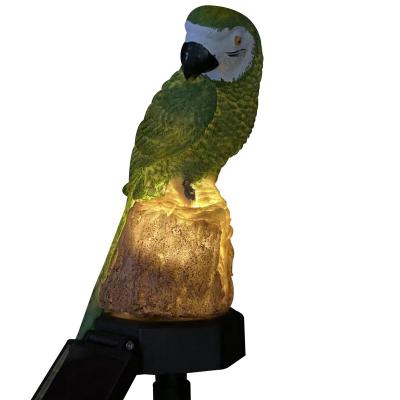 China Outdoor Garden Landscape Lighting Decorative Parrot Floor Lights Solar Powered Garden Viewing Lights for sale