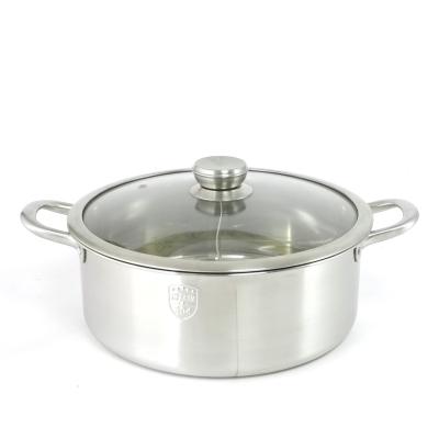 China large capacity 304 Two-flavor soup pot thickened 201 stainless steel hot pot with lid for sale