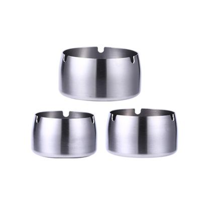 China Colorful Round Windproof Cigar Tobacco Smoking Pot 410 Logo Stainless Steel Metal Ashtray Custom Made For Bar KTV or Hotel for sale