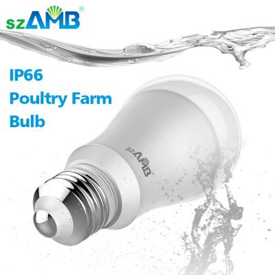 China High Efficiency 100% Aluminum Base IP65 Waterproof Dimming Poultry Lighting Crow Layer LED Light Bulb for sale