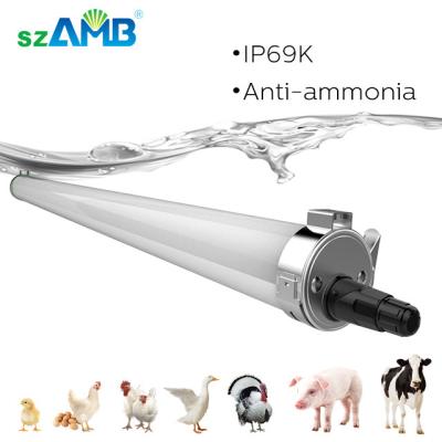 China Flicker Free Anti-Ammonia IK10 Tri-Proof Livestock IP67 IP69K Light for sale