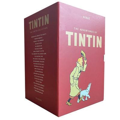 China Paper & Paperboard Wholesale One Set with 8 Volume Book Hardcover Edition The Adventures of Tintin Story Book for Kids for sale