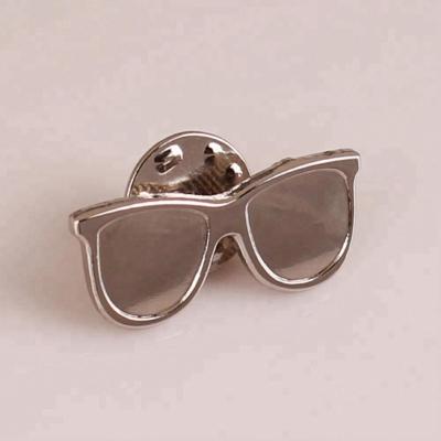 China China Kunshan high quality silver glass lapel pin, custom designs are accepted for sale