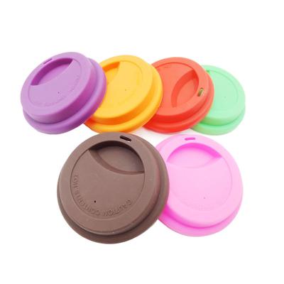 China 9cm Moon Shape Food Grade Coffee Rose Lid Viable Silicone Reusable Coffee Cup Lid for sale