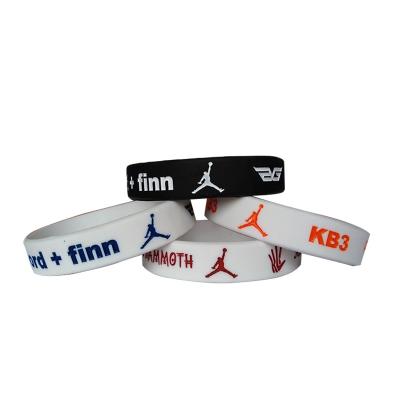 China Hot Selling Casual/Eco-friendly Sports No Minimum Logo Silicone Wristband Cheap Advertising Custom Gifts Wristband for sale