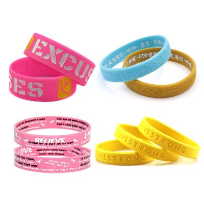 China Logo Fashion New Product High Quality Casual / Sports Silicone Wristband Wristbands for sale