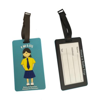 China Durable Wholesale Custom Logo Soft Rubber Luggage Tag Custom PVC Bag Tags Accessories for sale