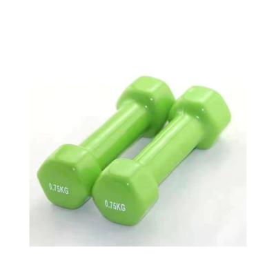 China Dumbbell Wholesale 30kg Rubber Covered Adjustable Weights Hex Vinyl Coated Dumbbell For Fitness for sale