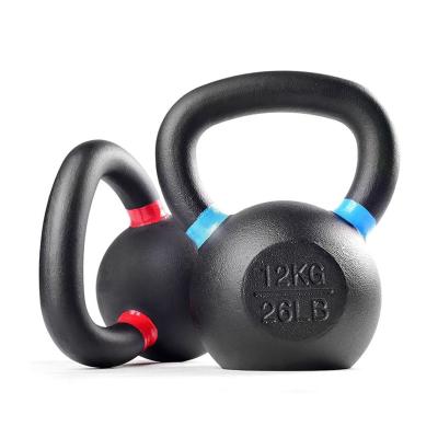 China Home Fitness Home Use KB-2003 Black Iron Power Coated Cast Iron Kettlebell for sale