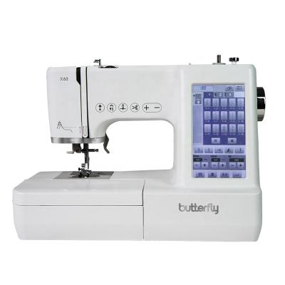 China Best Selling Home Use Butterfly X60 Horizontal Crochet Multi Needle 1 Multi Head Computerized Sewing And Embroidery Machine for sale