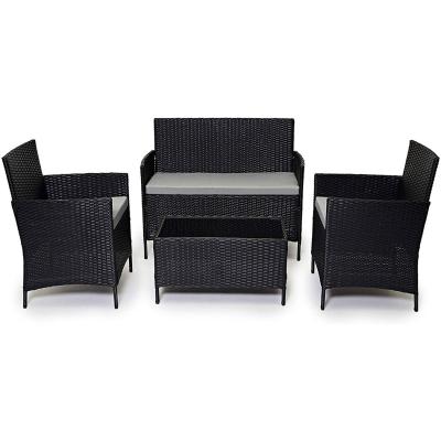 China All Weather Black Rattan Rattan Chair Patio Furniture Outdoor Cheap Easy-Carry Furniture for sale