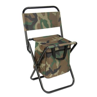 China Camouflage Folding Chair Easy-carry Outdoor Camping Fishing Lightweight Foldable Chair With Bag for sale