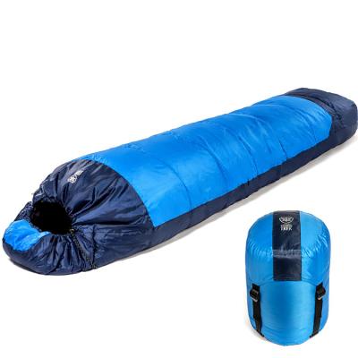 China Easy-carrying polyester fiber and soft pongee liner mom goose down travel lightweight sleeping bag for sale