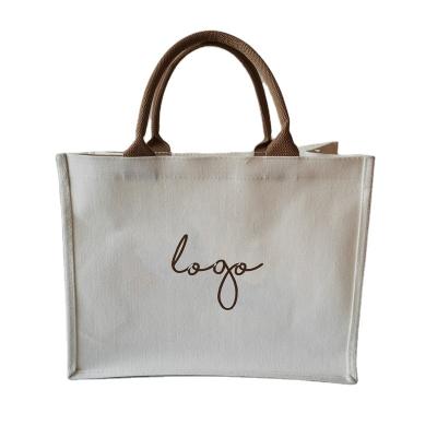 China Eco-friendly Wholesale custom logo waterproof canvas cotton shopping tote bag with printed for sale