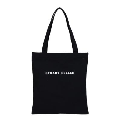 China Eco-friendly Wholesale cotton canvas tote bag  with leather handles with logos printed logo for sale