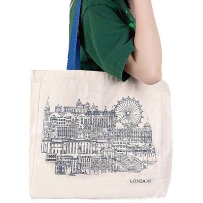 China Eco-friendly Wholesale cotton canvas tote bag canvas for women with logos printed logo for sale