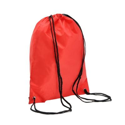 China Waterproof Wholesale Custom promotional Polyester Nylon with logo drawstring bags for sale