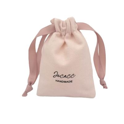 China Eco-friendly Wholesale custom Printed Cotton Linen Draw String Bags Packaging Custom Logo Drawstring Bag for sale