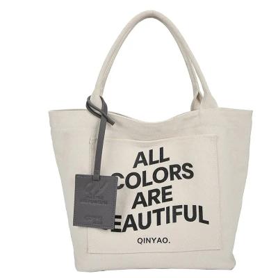 China Eco-friendly Custom Logo Size Printed Eco Friendly Recycled Reusable Canvas  Shopping Tote Bag for sale