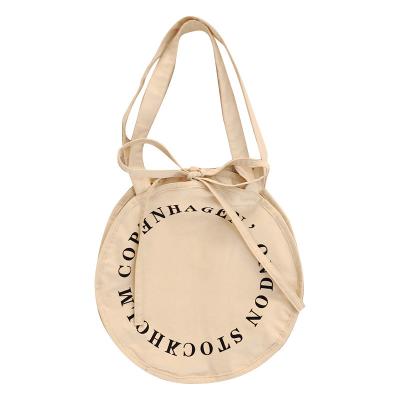 China Eco-friendly Wholesale Custom Round Singler Shoulder Bag Shopping Bag Gift With Custom Private Label Logo for sale