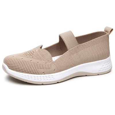 China Ladies Leisure Sports Shoes Breathable Walking Shoes Driving Knitted Breathable Slip-Net Leisure Shoes for sale