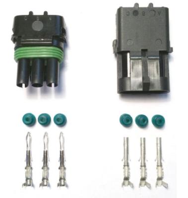 China Automotive Pin Delphi Automotive Connectors Female Plug 3 Way Male Plug for sale