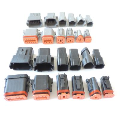 China Waterproof Home Appliance German DT Connector DT06-2S/DT04-2P 2P 3P 4P 6P 8P 12P Auto Electrical Plug For Car Motor With 22-16AWG Pins for sale