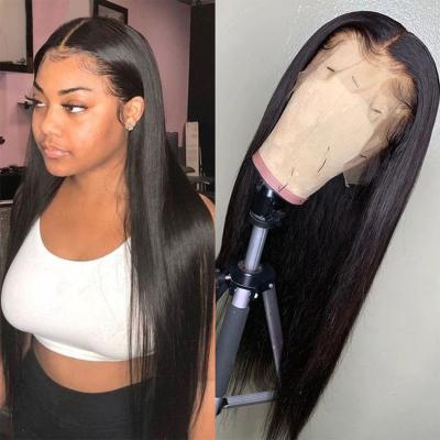 China Super Wave High Quality Cuticle Aligned Human Hair Straight Human Hair Lace Wig Unprocessed Human Hair Wigs for sale