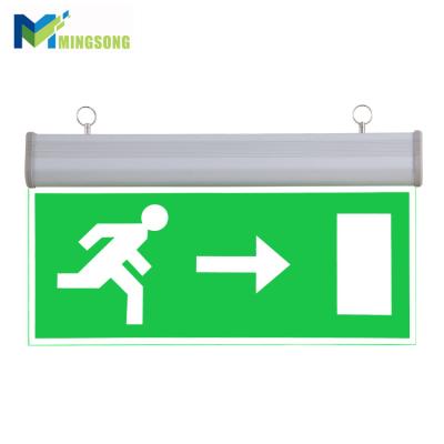 China Aluminum Emergency Exit Light CE ROHS Factory Price Single Double Sided LED Fire EMERGENCY EXIT Sign Light for sale