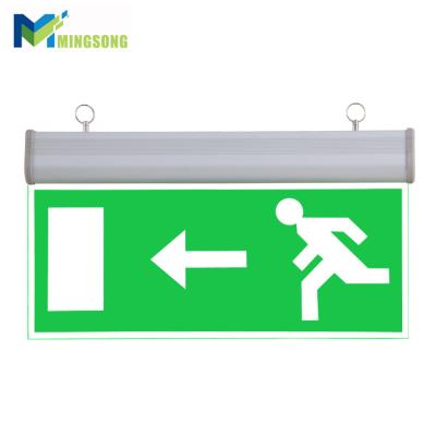 China Aluminum Acrylic Emergency Exit Light CE ROHS Factory Price Single Double Sided LED Fire EMERGENCY EXIT Sign Light for sale