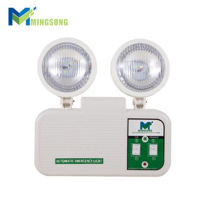 China Emergency Illumination CE ROHS Factory Price Auto Twin Heads NI-CD Battery LED Emergency Light for sale