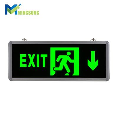 China Emergency iluminum CE ROHS Factory Price Aluminum Arabic Single Sided Double Sided LED Fire EMERGENCY EXIT Sign Indicator Light for sale