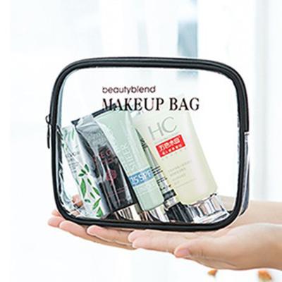 China Fashion bag transparent cosmetic travel storage bag portable simple waterproof three-dimensional toiletry bag for sale