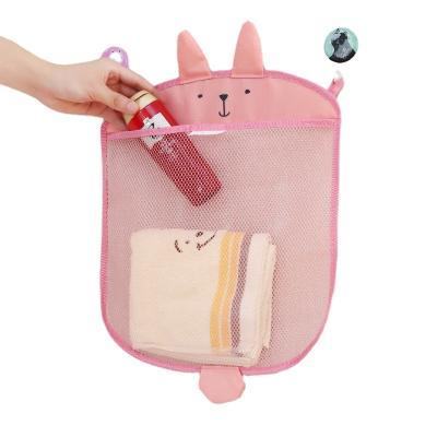 China Fashion Cartoon Mesh Storage Bag Folding Hanging Hanging Bag Kitchen Bathroom Sundries Storage Bag for sale