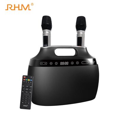 China Portable RHM RM-K999 latest portable factory karaoke ALL-IN-ONE speaker system for indoor and outdoor for sale