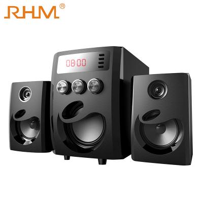 China LED Flashing Light China Supplier RHM 2.1 Active PC Wooden Speaker For Wholesale for sale