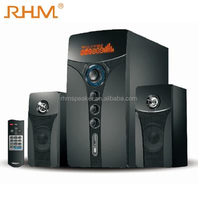 China None RHM Factory 6.5 Inch Wooden Speaker 2.1 Subwoofer With BT USB SD FM Radio for sale