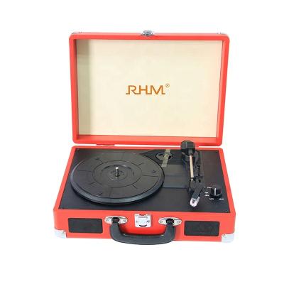 China OEM RM-019 Retro Vinyl Record Suitcase Turntable Player With USB/TF/Mp3/BT/LED Indicator Light RM-019 for sale