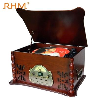 China Mini System RHM Three Speed ​​Turntable Player With Speaker Plunger for sale