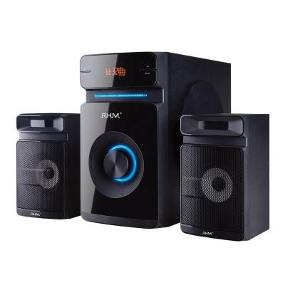 China LED Flashing Light Shenzhen Factory 2.1CH Home Theater System Loud Speaker With LED Lights for sale