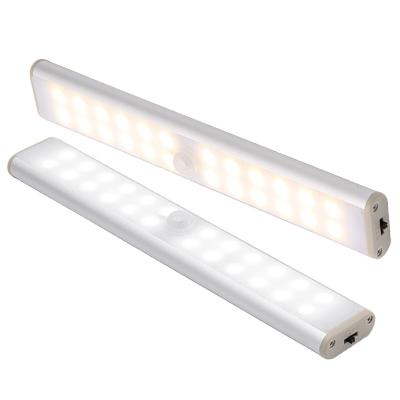 China 2022 LED Motion Sensor Plastic Cabinet Light 6 10 24 40 60 LED Under Cabinet Light Magnetic Lamp for sale