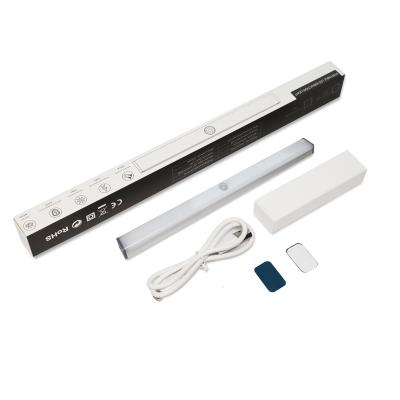 China Long Strip Plastic LED Night Lamp Magnetic Motion Sensor Cabinet Light for sale