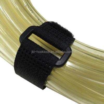 China Sustainable Reusable Recirculator Hook And Loop Wrap Tying Strap With Plastic Loop End for sale