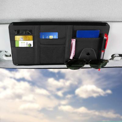 China 2021 Auto Car Interior Truck Pocket Storage Accessories Car Sun Visor Decorative Organizer for sale