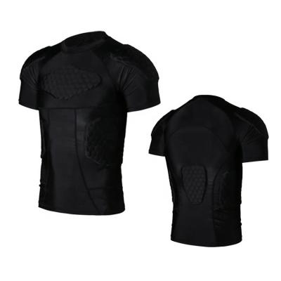 China Outdoor Activities Custom Logo Safe Guard Sports Padded Protective Compression T-Shirt for sale