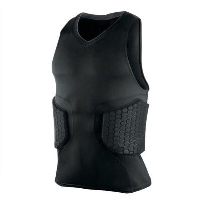 China Outdoor Activities Safe Guard Sports Padded Compression Singlet Pad Padded Top Wear for sale