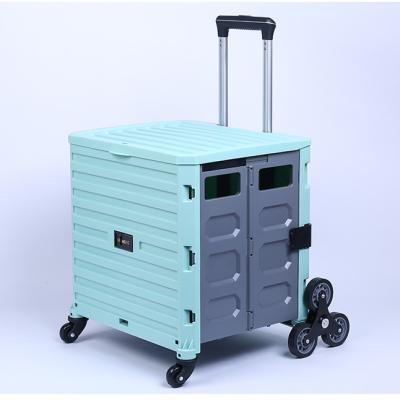 China Foldable / Climbing Stair Carts Bag Eco Friendly Foldable Shopping Trolley For Travel Shopping Luggage Office Use BOX Moving Climbing Stairs Save The Effort for sale