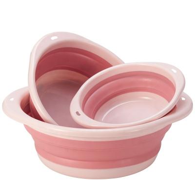 China Sustainable Collapsible Bowl Expandable Food Storage Containers Set - Silicone Salad Bowl Folding Basin for sale