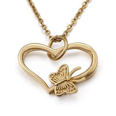 China New Ladies Necklaces Women's Jewelry Affordable Unique Custom Gold Fancy Heart Pendant Necklace for sale